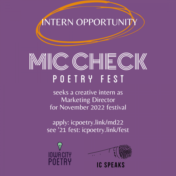 Apply Now: Intern Opportunity for Mic Check Poetry Fest